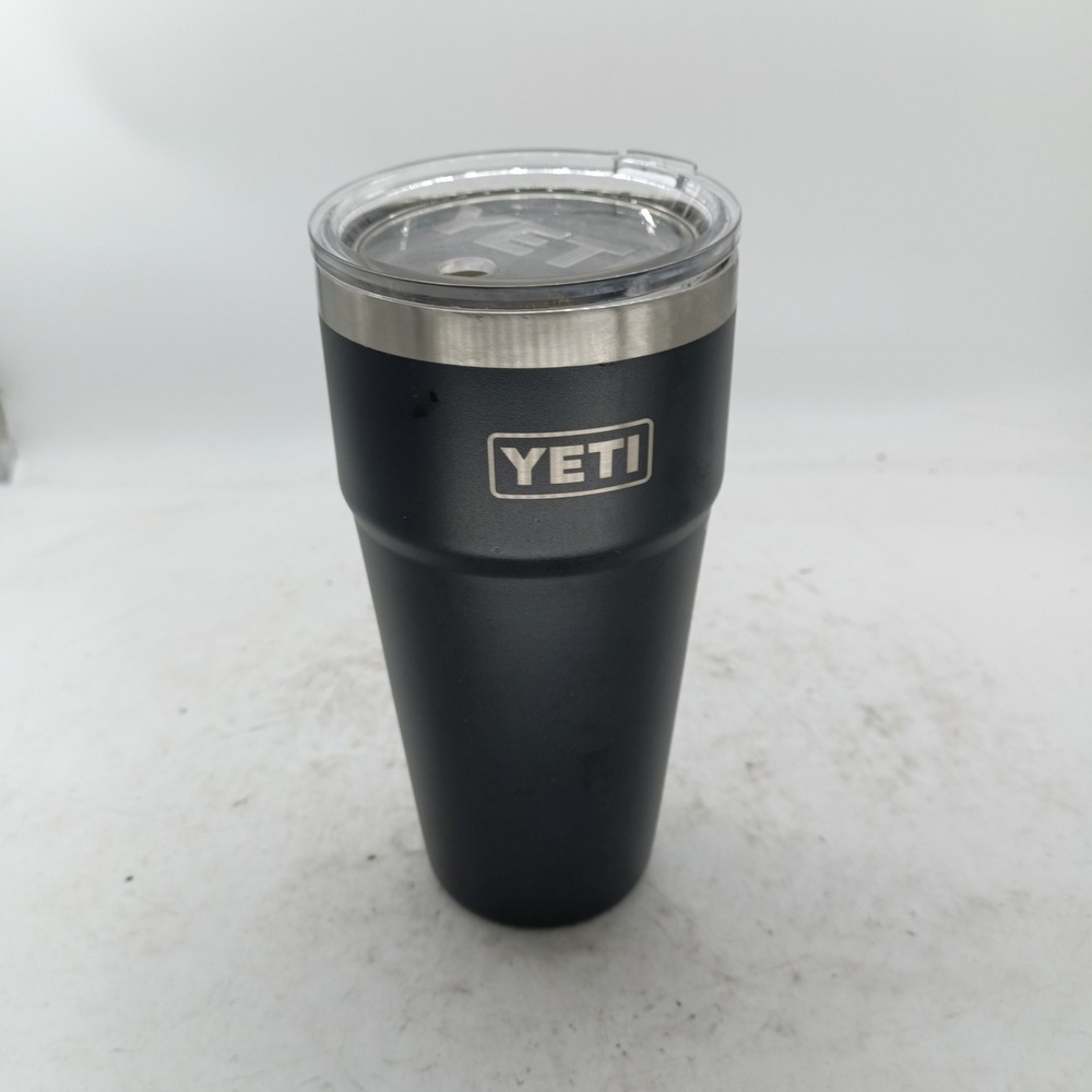 Yeti Rambler - Black Stainless Steel Stackable Tumbler Cup (26 oz) No Straw a6